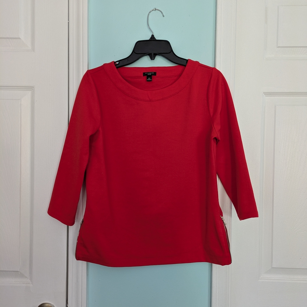 Ann Taylor Vibrant Red Blouse